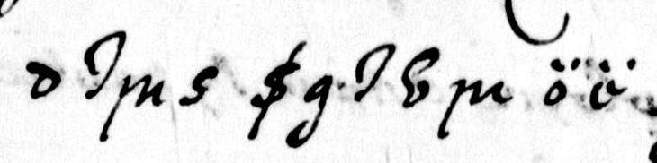 Cipher line 5 of the lower half of f. 317r