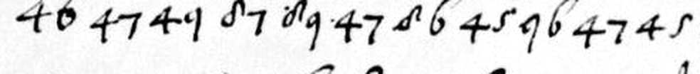 Passage 1, line 3, left half